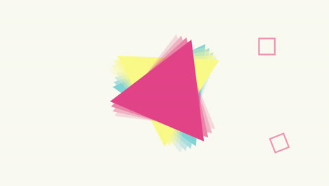 colors lines and geometric figures in white background animation