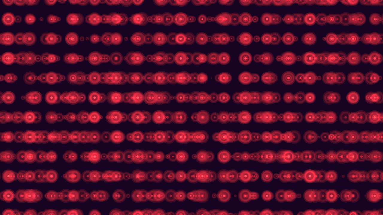 Rainbow abstract neon circles in rows