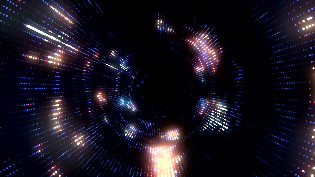 Sfondo animato in loop 4K con elementi audio. Onda digitale astratta 3D.