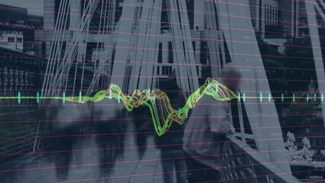 Animation-Von-Statistiken-Und-Finanzdatenverarbeitung-über-Geschäftsleute-Im-Büro