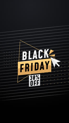 an animation of a flat design black friday