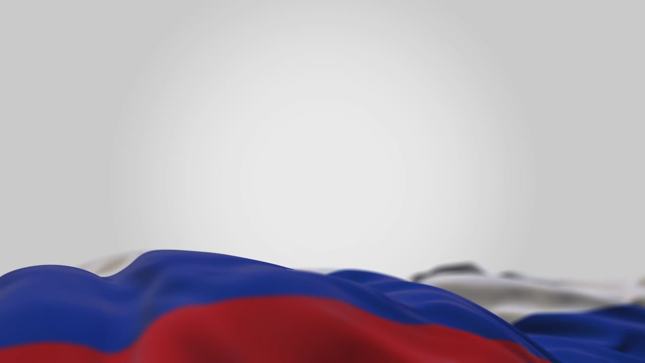la bandera rusa ondeando horizontalmente