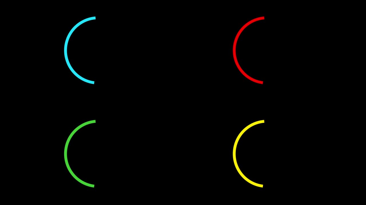 그래픽 애니메이션 로딩 - 네 가지 색상