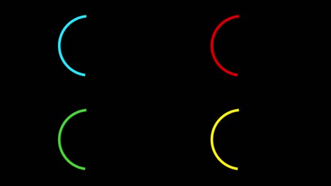 carga de animación gráfica - cuatro colores