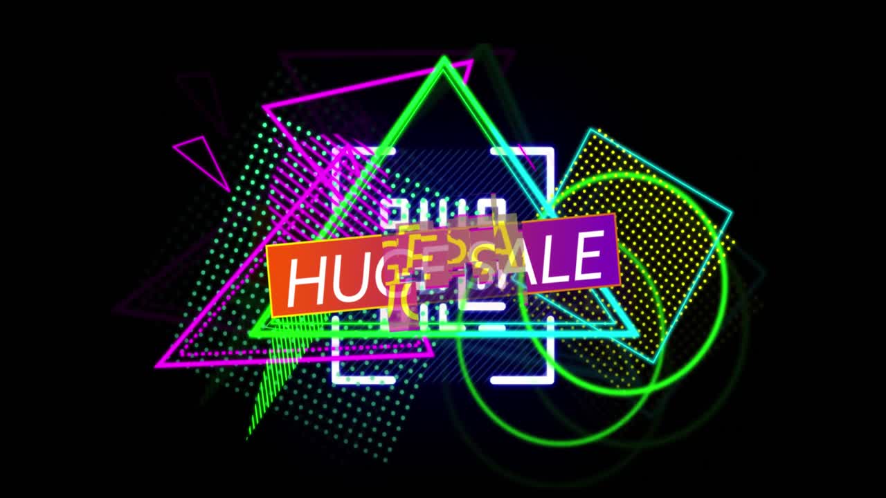 검은색 배경에서 데이터 처리를 통해 시작 텍스트의 애니메이션