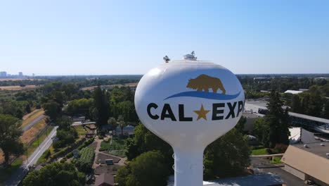 an excellent aerial shot of the water tower in sacramento california 1