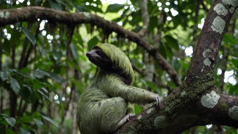 sloth in a tropical forest
