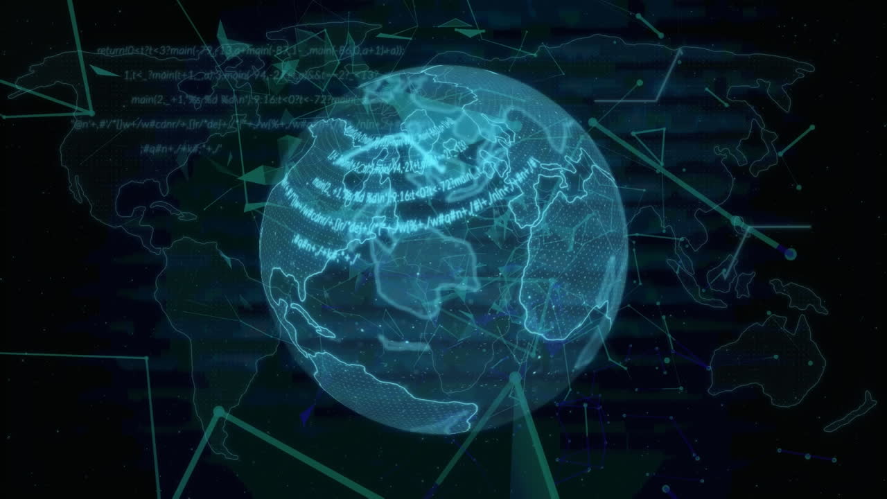 Animation of network of connections over globe