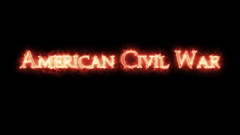 american civil war written with fire. loop