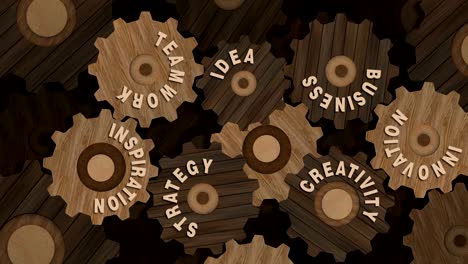 Wooden Wheels 3D Animation - Seamless Loop