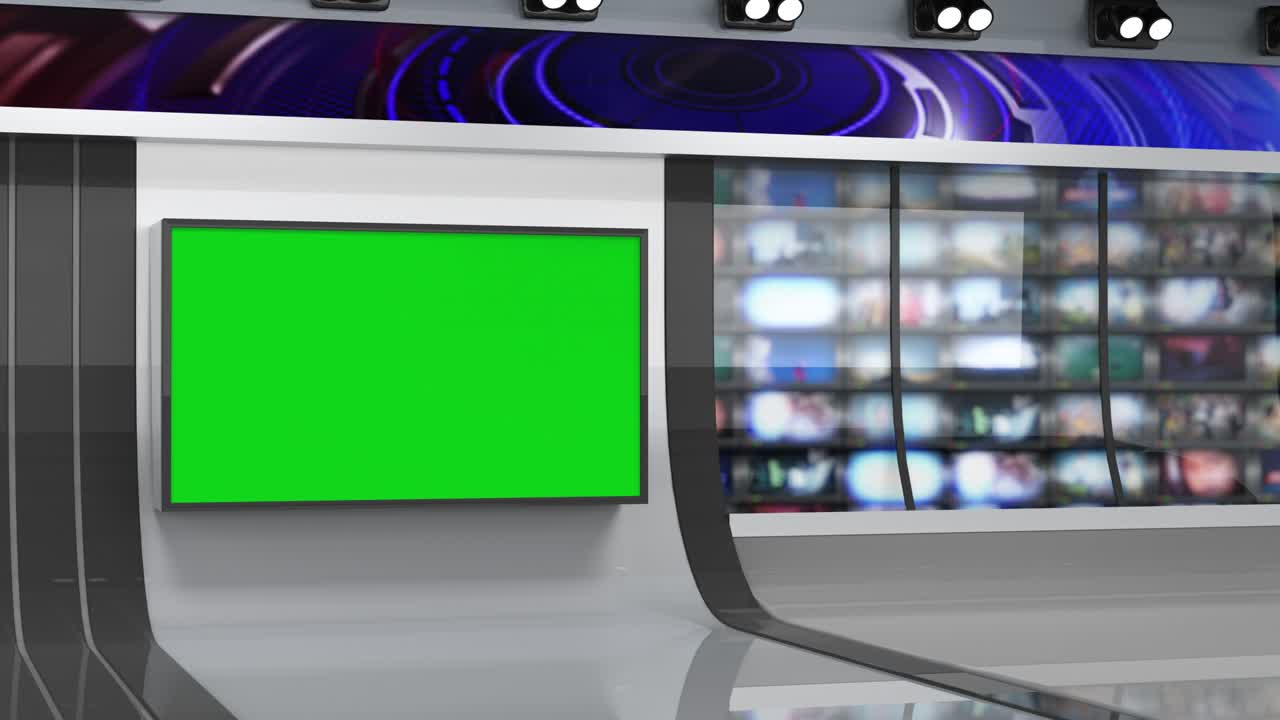 3d 가상 뉴스 스튜디오 배경, 루프