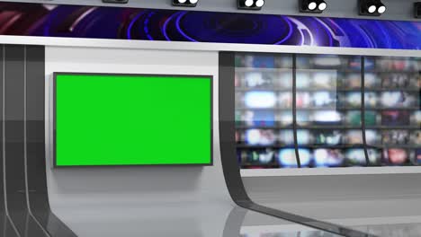 fondo de estudio de noticias virtuales en 3d, bucle
