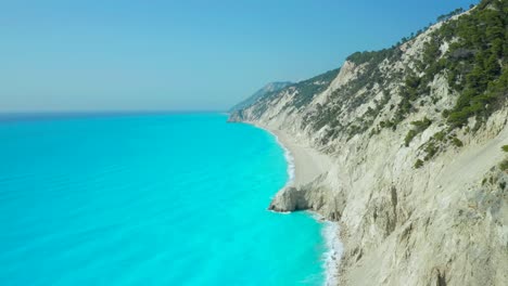 egremni beach lefkada static aerial