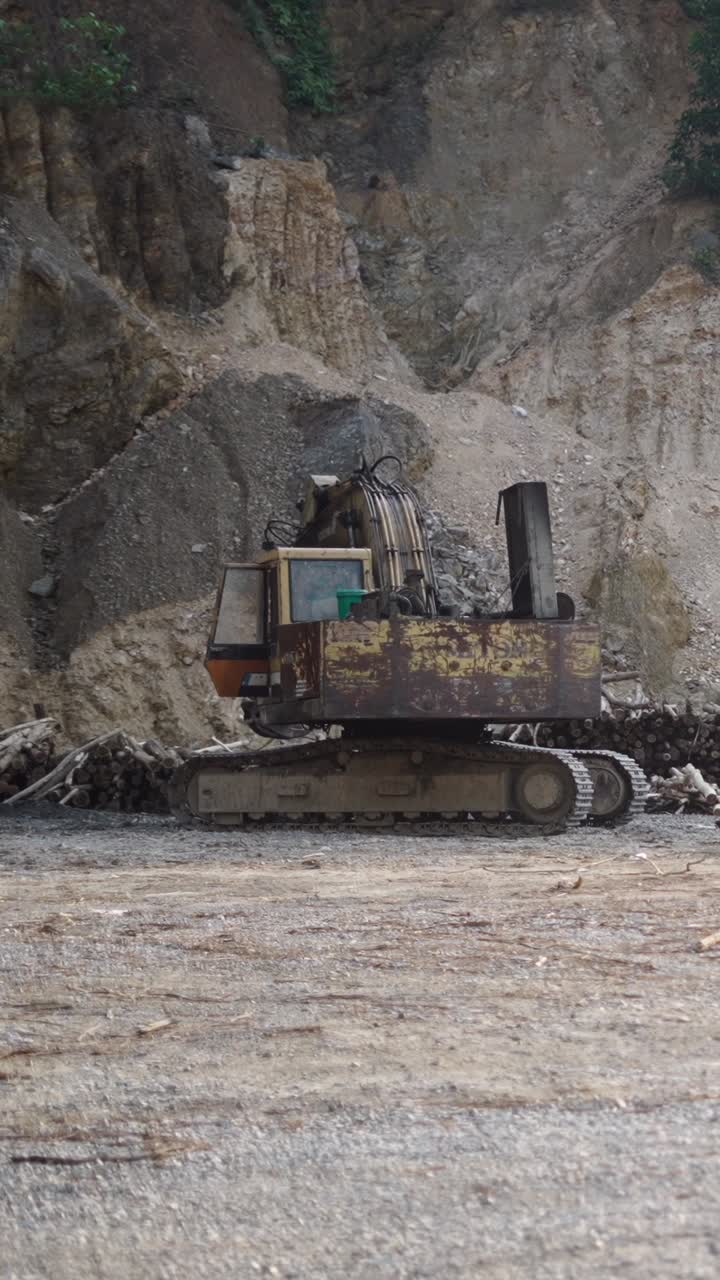 Excavator in a Quarry