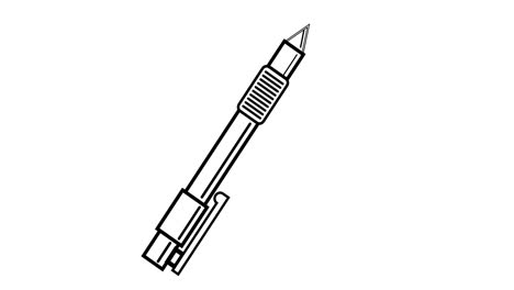 animation of pen icon moving on white background