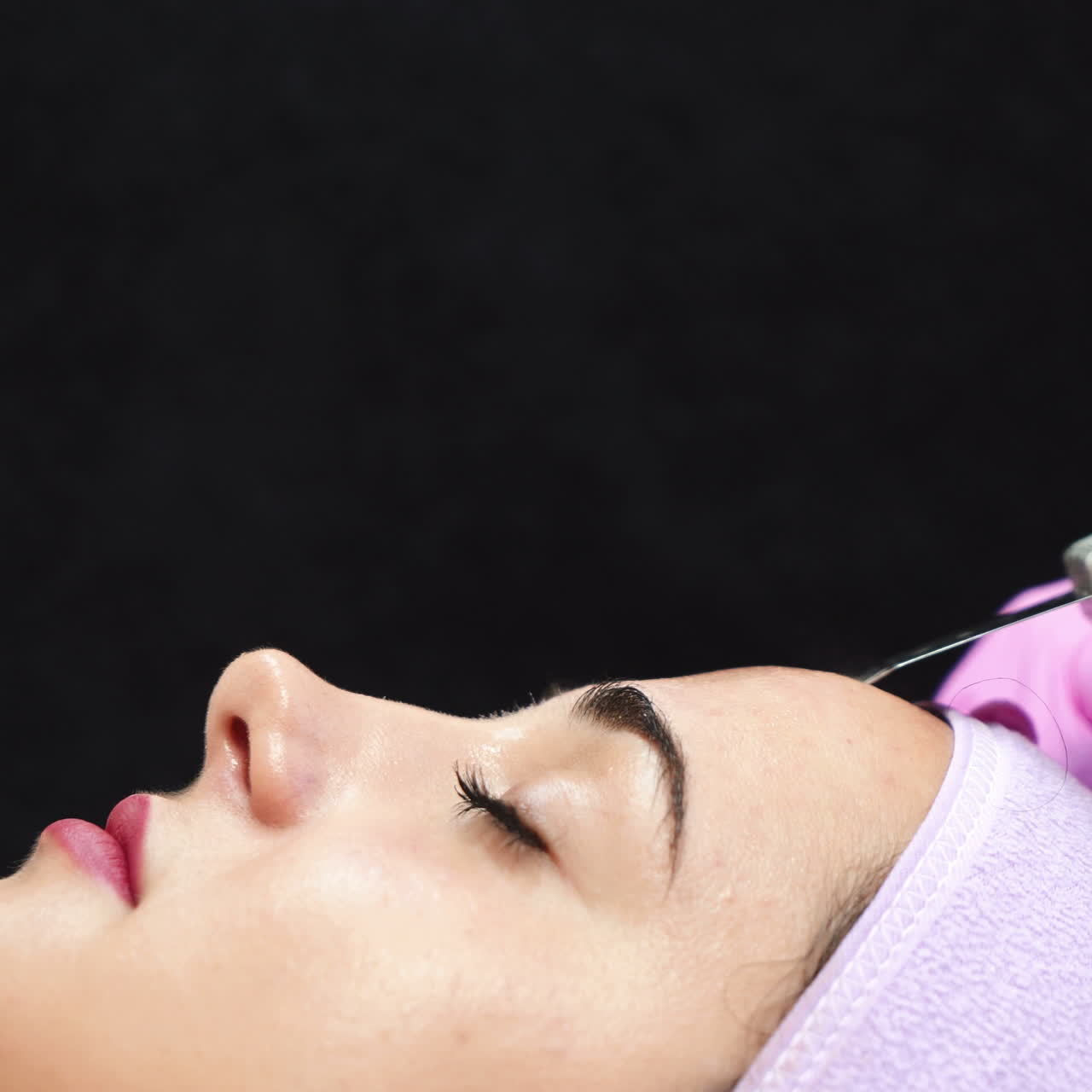tratamiento facial en curso