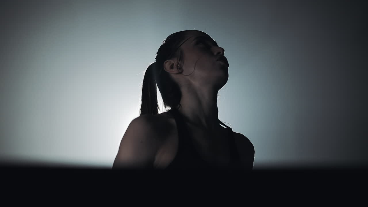 Woman's Intense Emotional Expression and Struggle