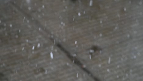 slow motion of snow in spring. blurred background