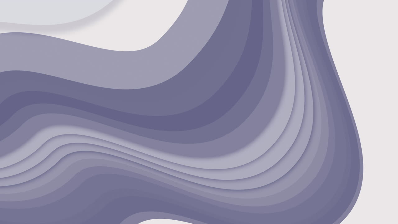 Abstract Flowing Wavy Layers Animation in Purple and White