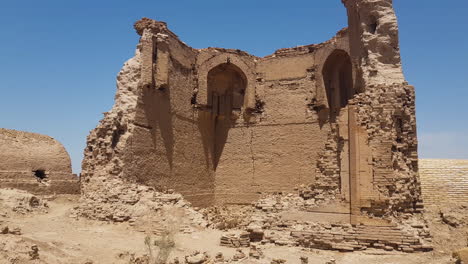 remains on mizdarkhan necropolis archeological site in karakalpakstan, autonomous republic in uzbekistan