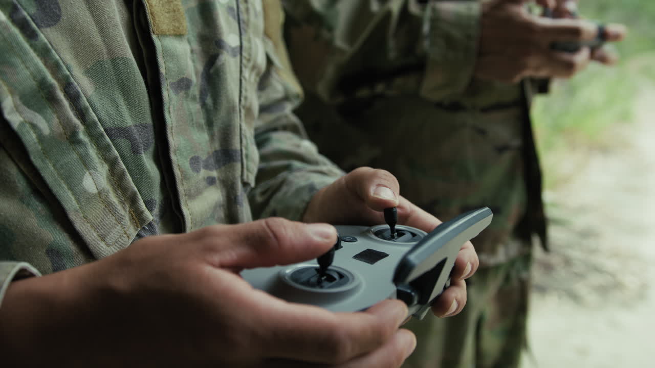 Remote Control of Drone Bomb by Ukrainian Military Pilot During a War