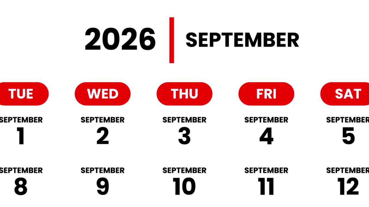 Calendar Dates in September