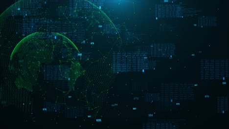 Abstract news concept blue cyberspace lines connecting data global network connection international