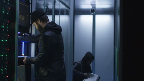 cybersecurity investigation in server room