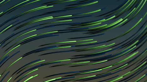 animación de senderos púrpuras y verdes que se mueven sobre un fondo verde.
