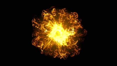 inferno fireball. abstract burning sphere with glowing flames