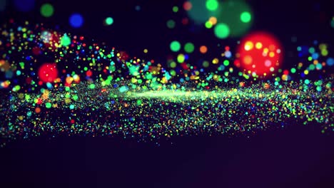 fondo de partículas juguetonas de colores