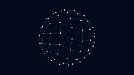 interconnected dots create striking 3d sphere on black background