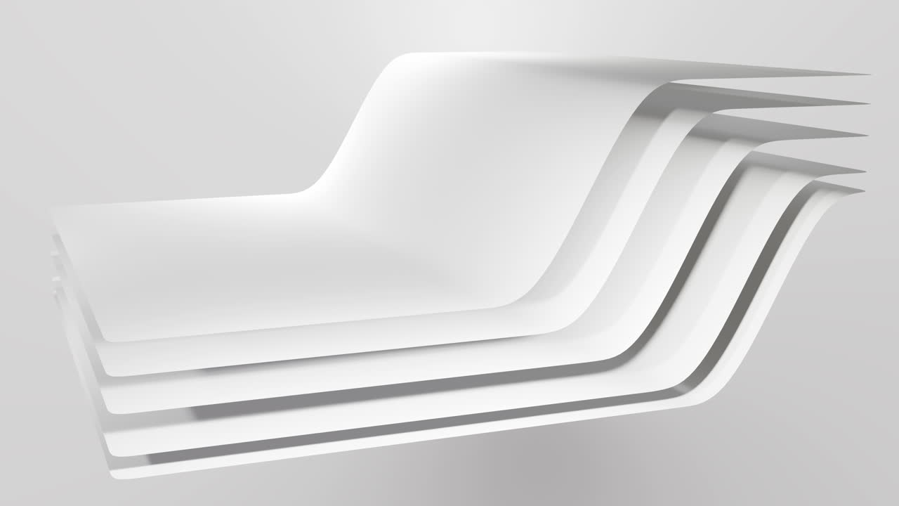 Animation of white gradient layers waving over white to grey gradient background