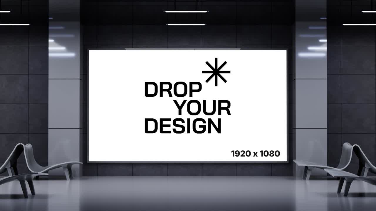 광고판 화면 목업Mockup