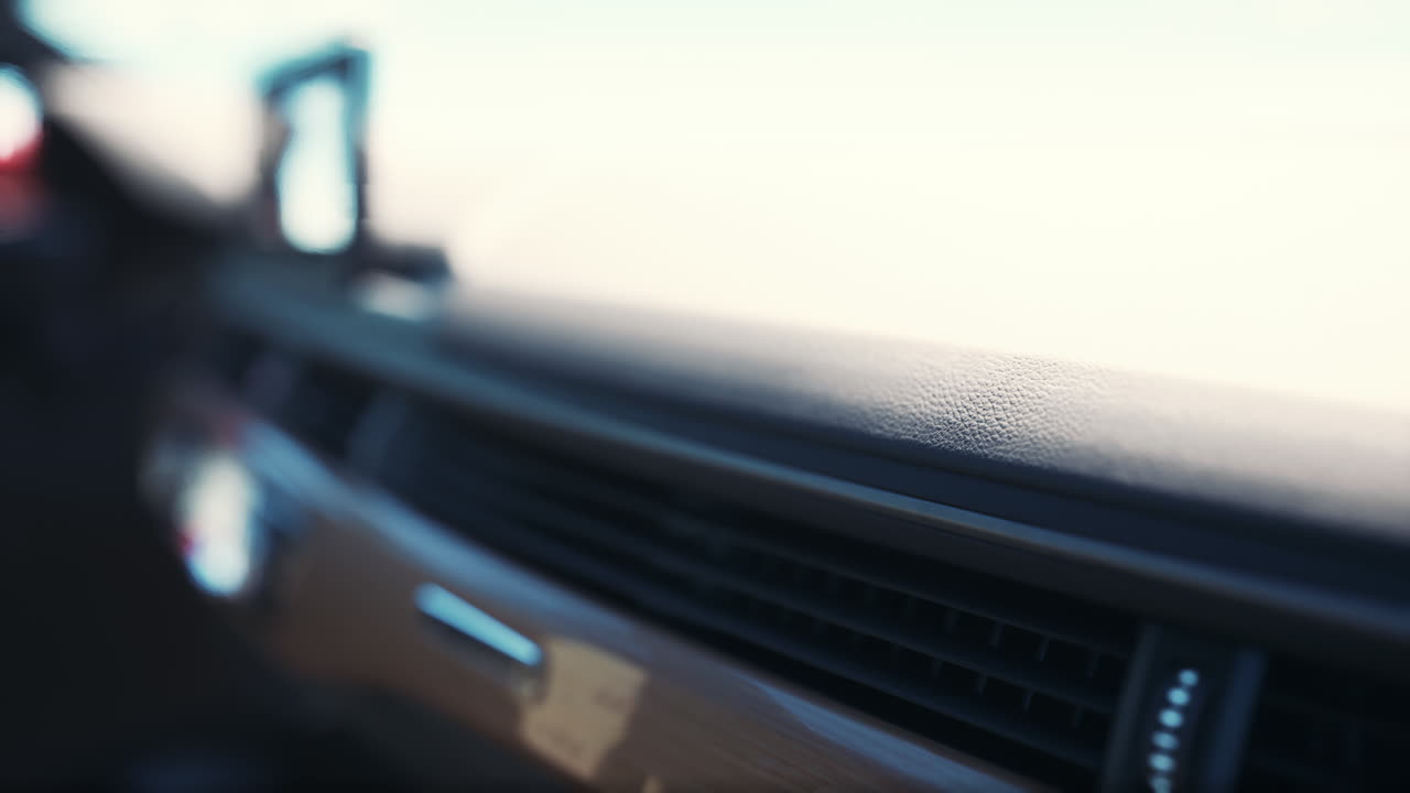 primer plano del interior del automóvil con ventilación de aire