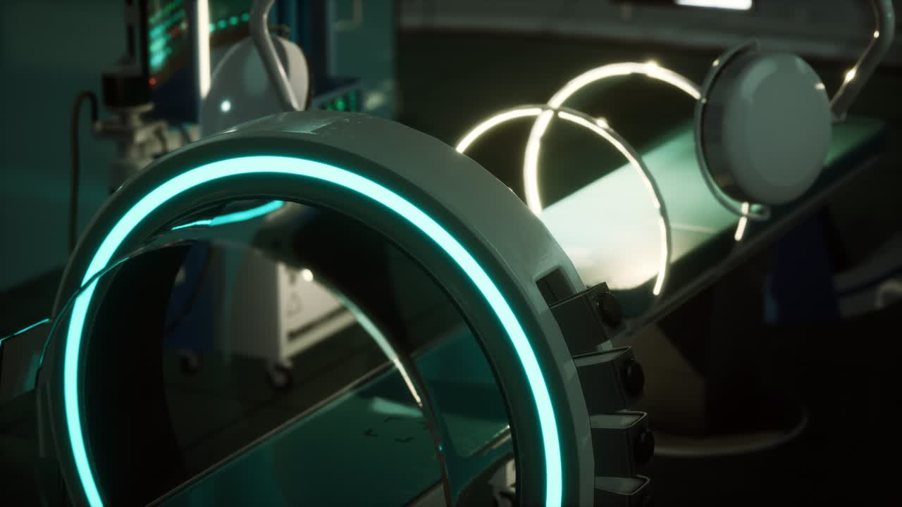 equipo médico de escáner de resonancia magnética en el hospital