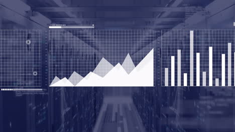 Animation-of-financial-data-processing-over-computer-servers