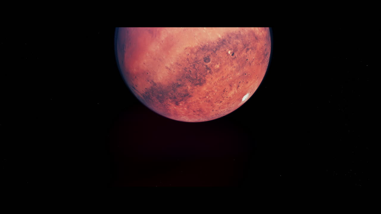 Planet Mars viewed from space