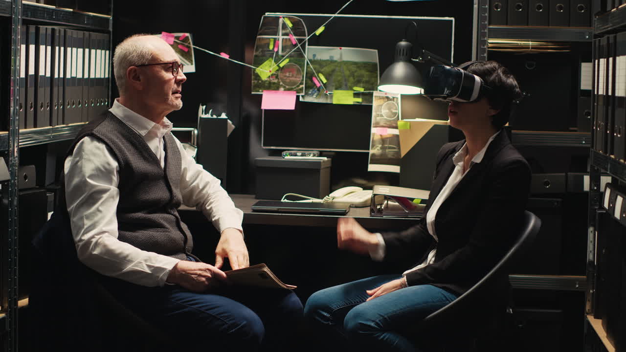 Detective Office Meeting with VR Technology