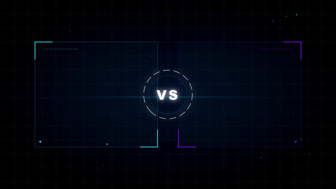 Versus Screen Template with Futuristic Digital Grid Background