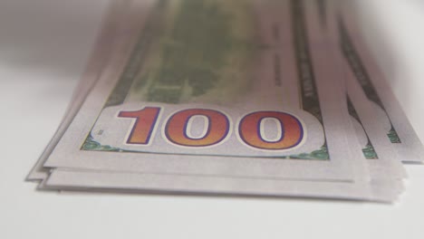 financial planning. usa dollars are counted in hands. close-up of money.
