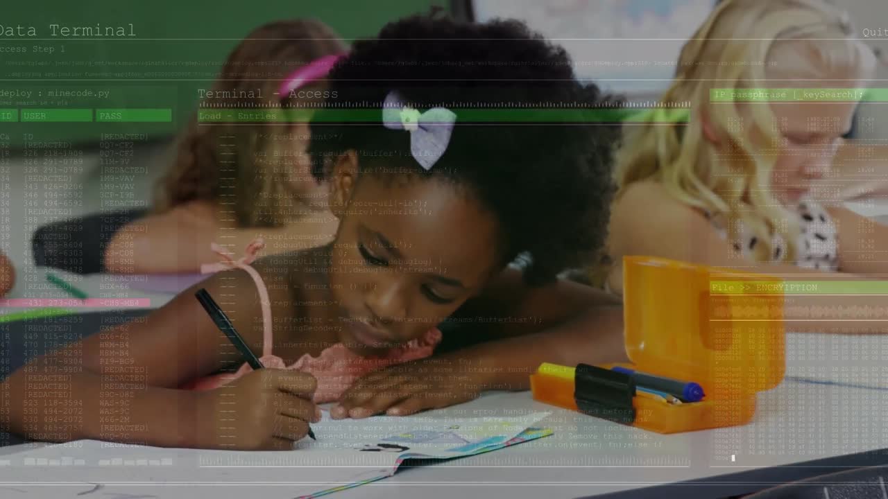 Animation of data processing over diverse group of students