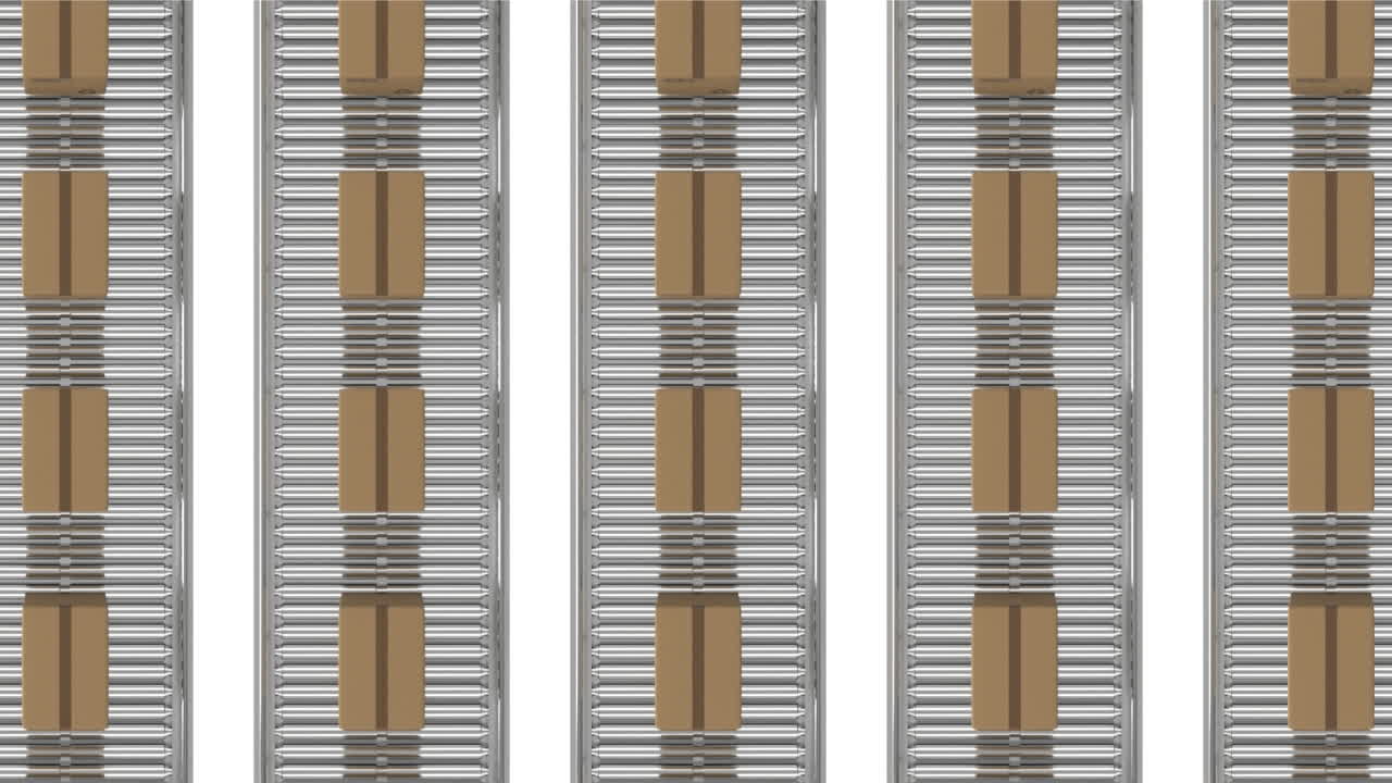 paquetes en cintas transportadoras