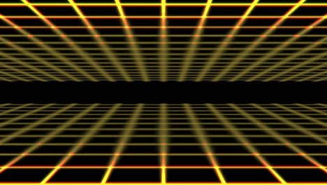retro neon grid pattern in dark space
