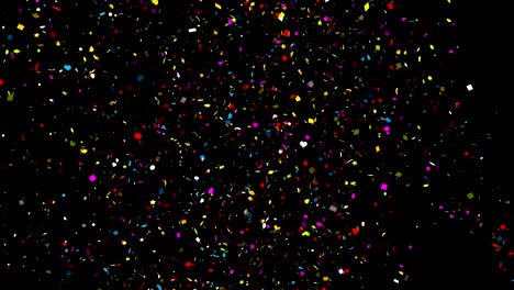 colorful confetti on black background