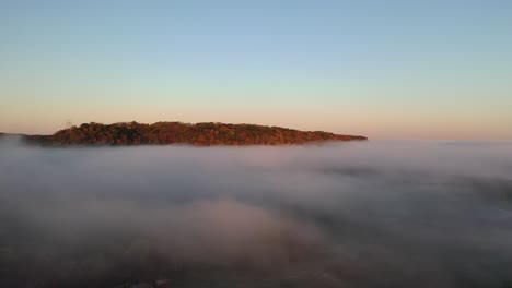 misty autumn mountain landscape