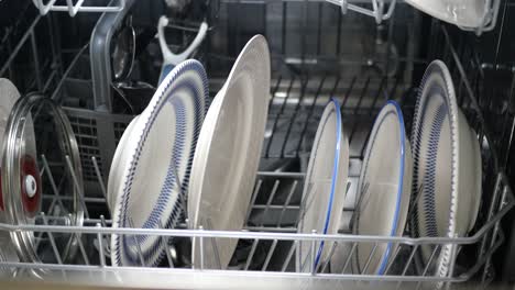 clean dishes in a dishwasher