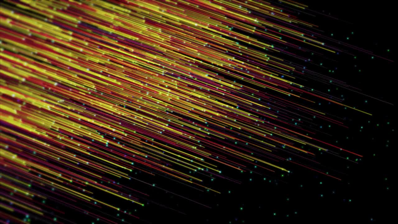 fondo de tecnología 4k con espacio de copia, cables de fibra óptica fondo de transferencia de datos global en bucle