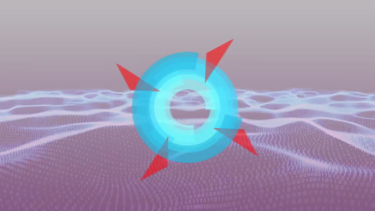 바이너리 코딩 위에서 스포크 스피닝의 애니메이션