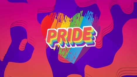 Animation-of-pride-text-over-shapes-on-red-and-blue-background